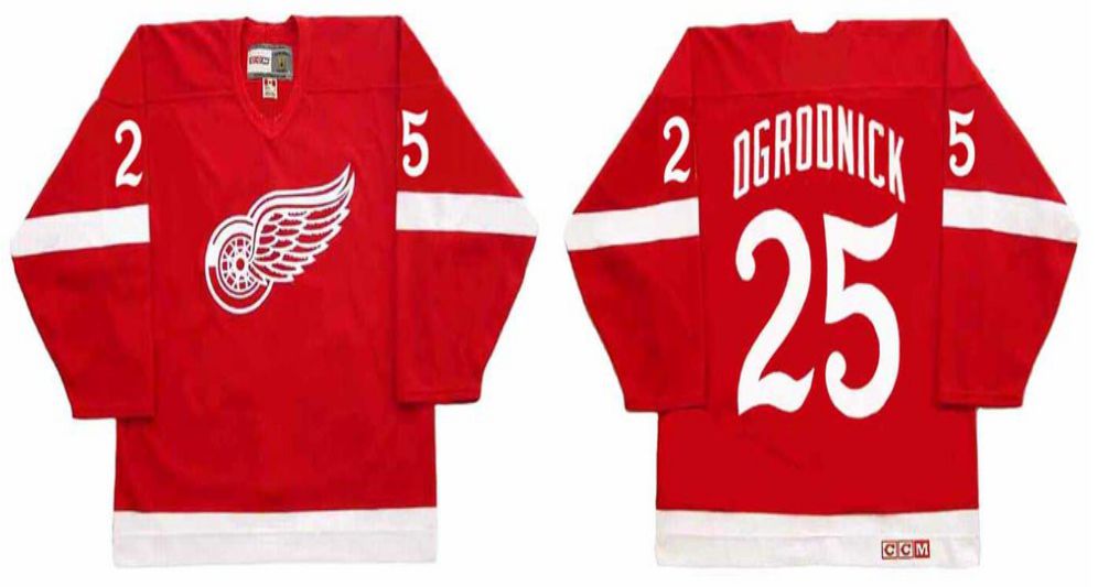 2019 Men Detroit Red Wings 25 Dgroonick Red CCM NHL jerseys